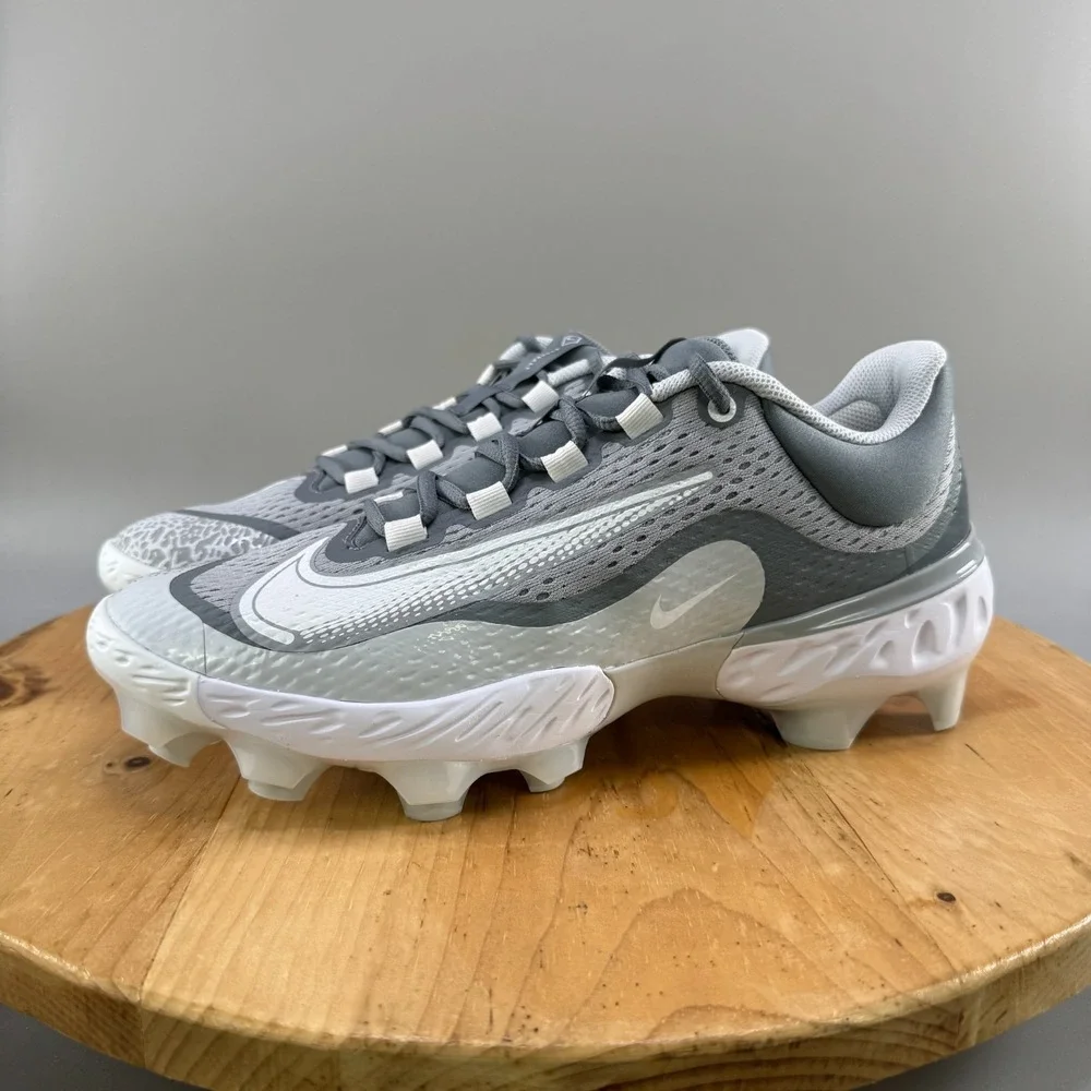Nike Alpha Hurrache Elite 4 MCS Low Mens Size 11‎ Baseball Cleats Gray White NEW